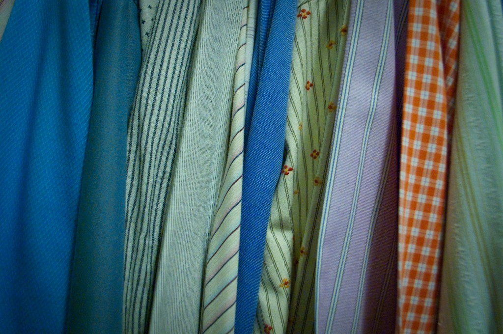 11-FEB-2013: Putting some laundry away and noticed these colors in my hanging dress shirts.