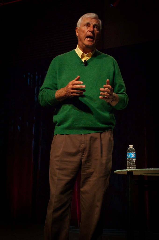 2-APR-2013: Coach Bob Knight nears the end of his stirring 75 minute keynote presentation at Response Expo.