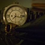 A nightstand closeup while reading before bedtime.