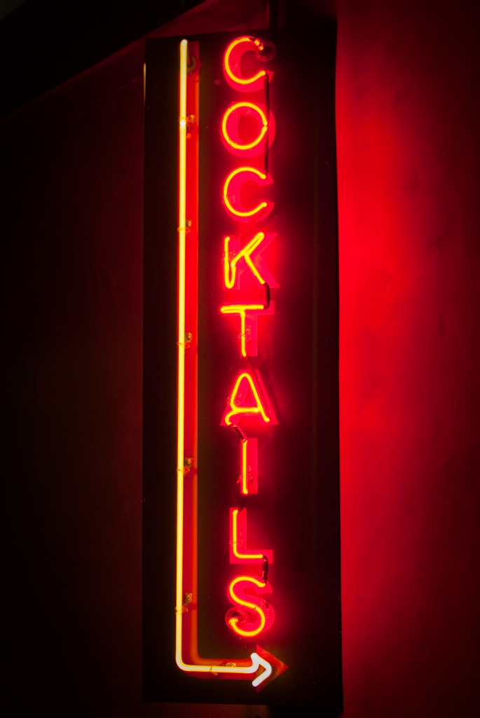 25-MAY-2013: Great old neon sign outside the Seventy7 Lounge in Culver City.