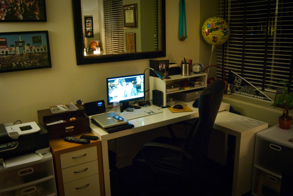 29-JUN-2013: After a quick shopping excursion, the home office desk is finally fully functional.