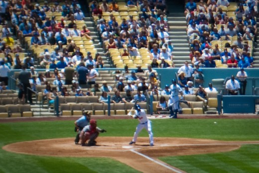 9-JUN-2013: My first in-person taste of the phenom. Yasiel Puig would turn this pitch into a 1st inning single.