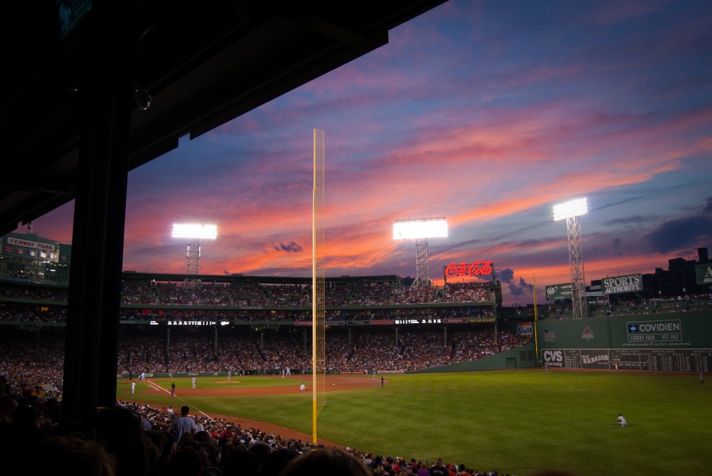 21-JUL-2013: An incredible Sunday sunset. Red Sox-Yankees at Fenway. Perfect.
