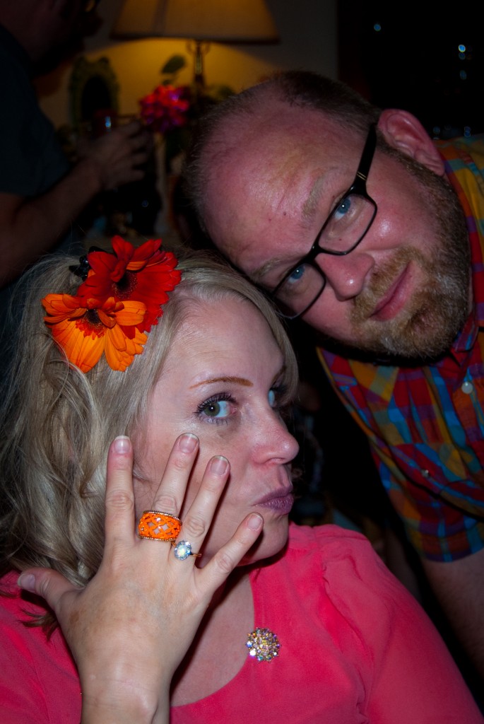 19-OCT-2013: My sister and her husband at her 40th birthday shindig.