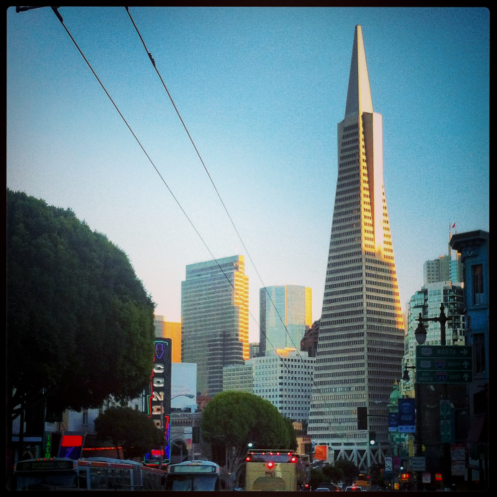 7-NOV-2013: Columbus Avenue, San Francisco. Near sunset (via Instagram).