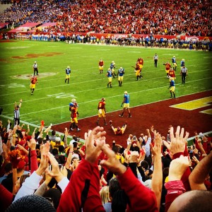 Taylor McNamara's TD catch capped off USC's South Division-clinching 40-21 victory over UCLA on Nov. 28