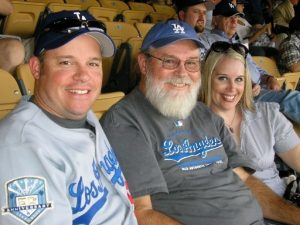 With my dad and sister at Game 5 of the 2008 NLCS.