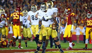 Notre Dame finished an unexpected undefeated regular season against USC on Nov. 24.