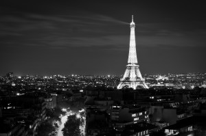 This view of the Eiffel Tower at night was simply stunning.