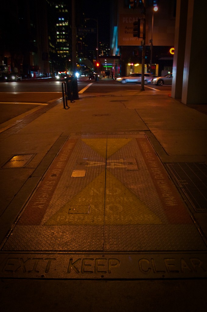 8-FEB-2013: If you are around DTLA, you've seen these doors in the sidewalk. But have you ever seen them open up?