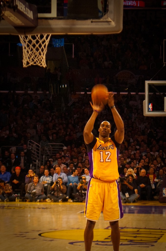 17-APR-2013: Not sure what was more surprising - how close we were sitting or that Dwight Howard made this free throw?