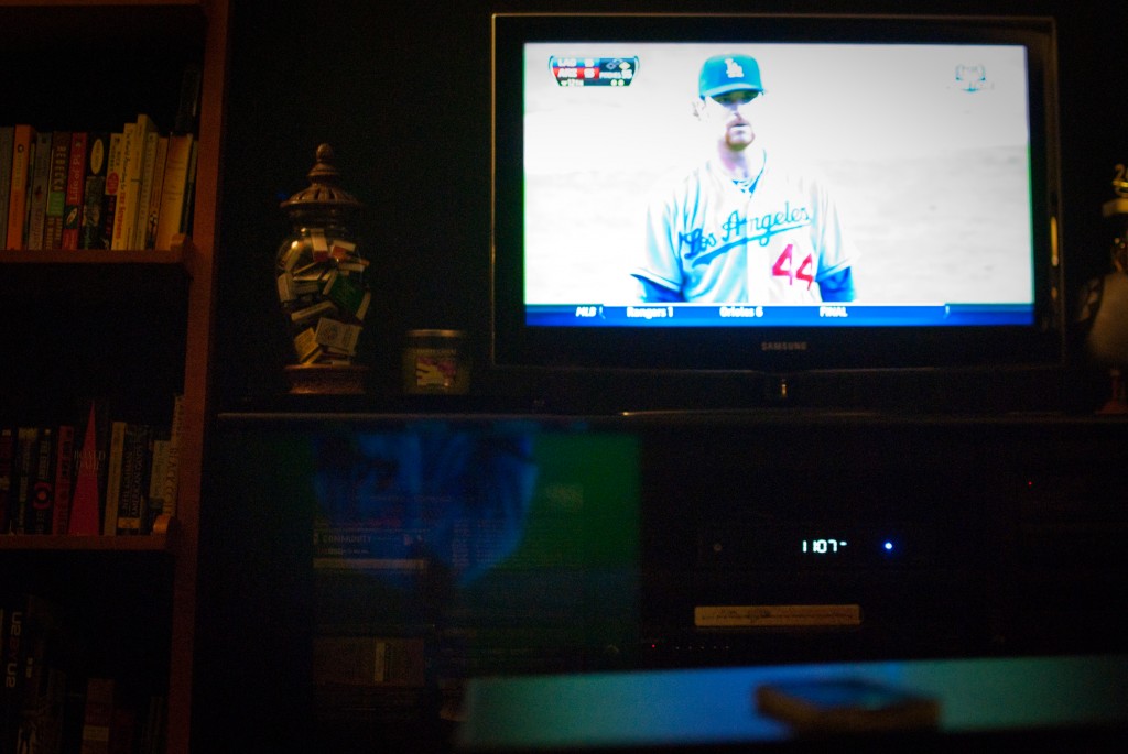 10-JUL-2013: 14 innings of baseball leads to a late, dark evening on the couch.