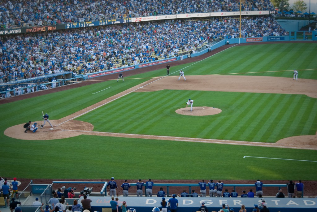 13-JUL-2013: The final pitch of Zack Greinke's 2-hit masterpiece against Colorado at Dodger Stadium.