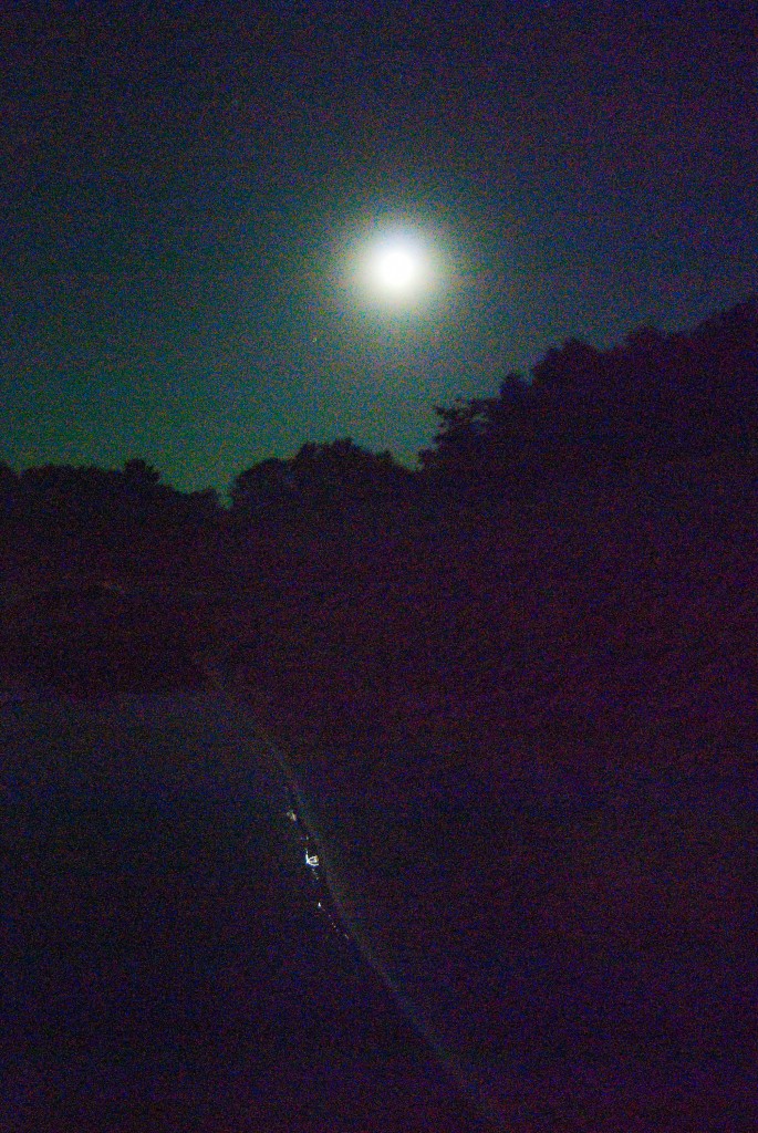 18-JUL-2013: A moonlit cove on the edge of the Mississippi, somewhere south of Alma, Wis.