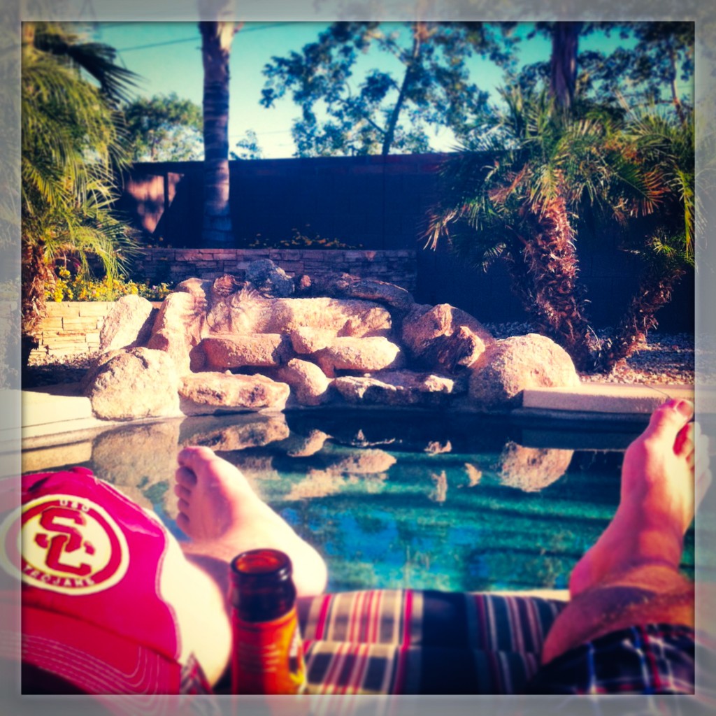 27-SEP-2013: After a long week of work, some pool time at a friend's place in Phoenix. (Instagram image)