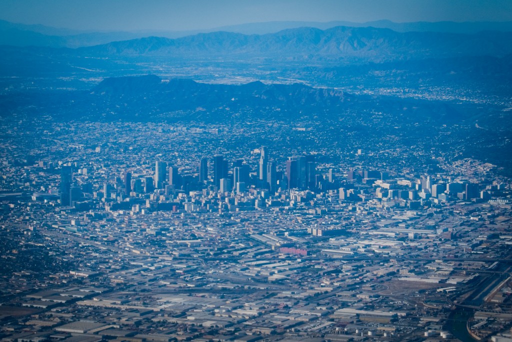 29-SEP-2013: On approach to LAX, a crystal clear shot of DTLA and more.