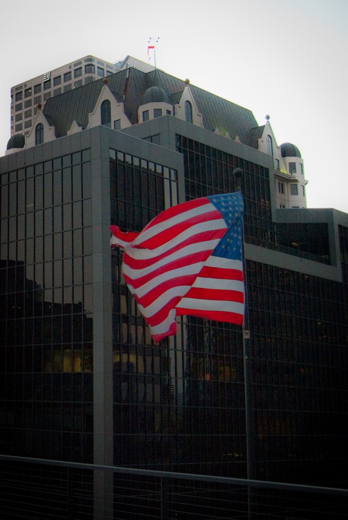 9-SEP-2013: Looks like the building got a new flag near the rooftop pool.