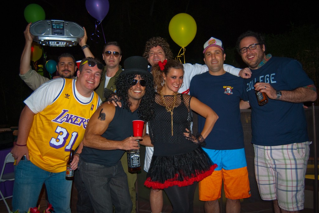 5-OCT-2013: Rambis? Lloyd Dobler? Madonna-wannabe? Must be an 80s party!