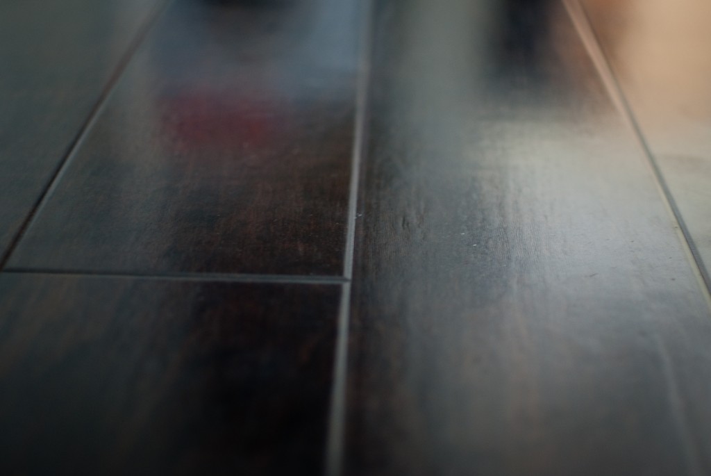 29-NOV-2013: Reflections from a newly cleaned hardwood floor.