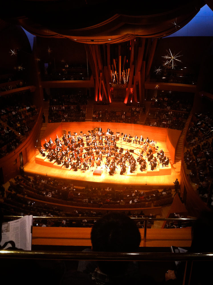 13-DEC-2013: Back in L.A. for a performance of the Nutcracker Suite at Disney Hall.