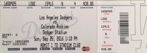 My ticket from Vin Scully's final home game.